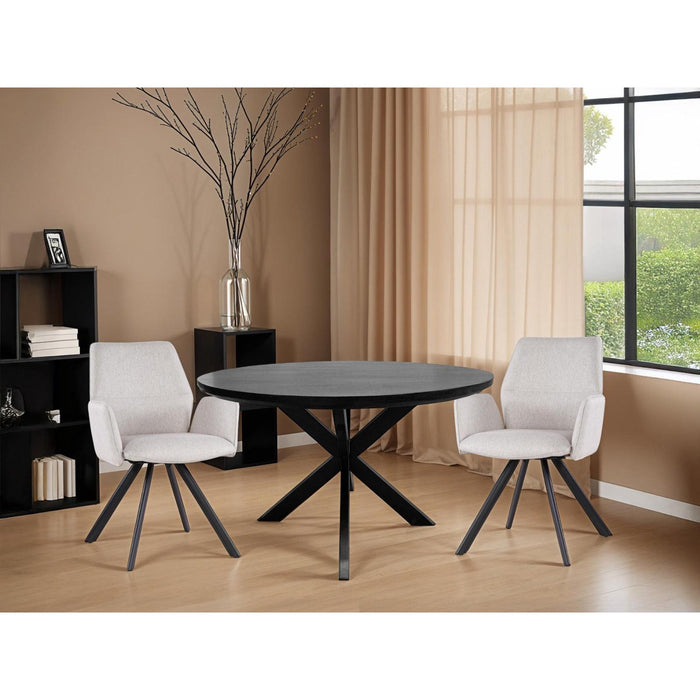 Eettafel Jesper Mangohout Naturel hout 130 cm 130x130x76 cm 31025-Eettafels-Livingfurn