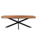 Eettafel Jesper Mangohout Naturel hout 180x90 cm 13861-Eettafels-Livingfurn