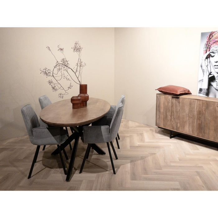 Eettafel Jesper Mangohout Naturel hout 210x100 cm-Eettafels-Livingfurn