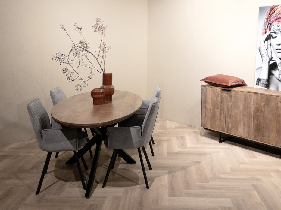 Eettafel Jesper Mangohout Naturel hout 210x100 cm-Eettafels-Livingfurn