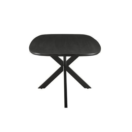 Eettafel Jesper Mangohout Zwart 180x90 cm-Eettafels-Livingfurn