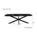 Eettafel Jesper Mangohout Zwart 180x90 cm-Eettafels-Livingfurn