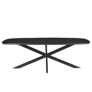 Eettafel Jesper Mangohout Zwart 180x90 cm-Eettafels-Livingfurn