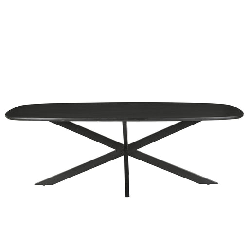 Eettafel Jesper Mangohout Zwart 180x90 cm-Eettafels-Livingfurn
