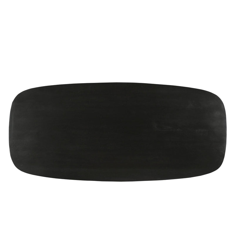 Eettafel Jesper Mangohout Zwart 210x105 cm-Eettafels-Livingfurn