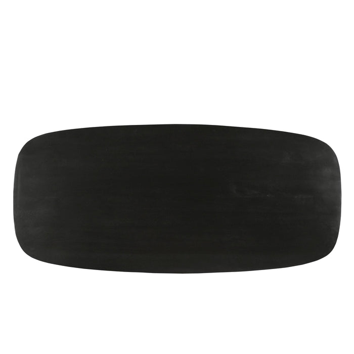 Eettafel Jesper Mangohout Zwart 210x105 cm-Eettafels-Livingfurn