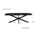 Eettafel Jesper Mangohout Zwart 210x105 cm-Eettafels-Livingfurn