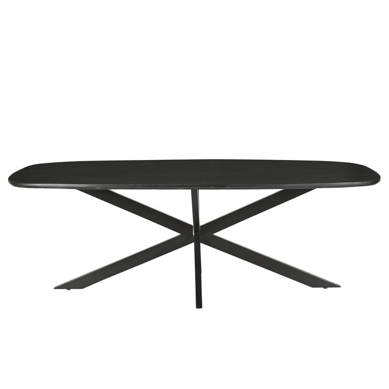 Eettafel Jesper Mangohout Zwart 210x105 cm-Eettafels-Livingfurn