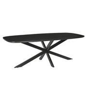 Eettafel Jesper Mangohout Zwart 230x105 cm-Eettafels-Livingfurn