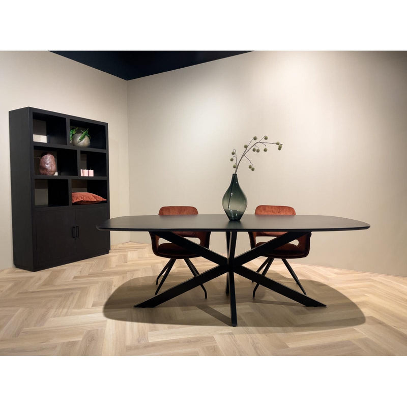 Eettafel Jesper Mangohout Zwart 230x105 cm-Eettafels-Livingfurn