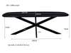 Eettafel Jesper Mangohout Zwart 230x105 cm-Eettafels-Livingfurn