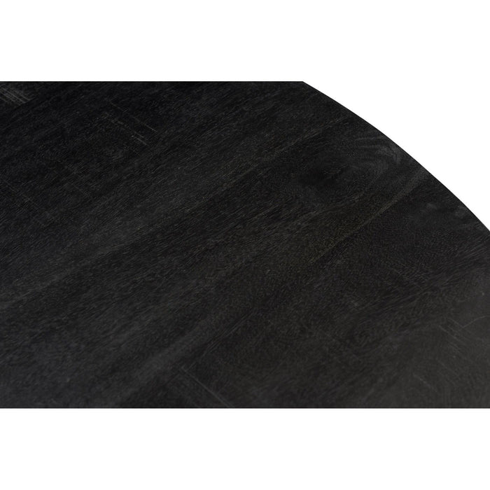 Eettafel Kala Mangohout Zwart 120 cm 120x120x76 cm-Eettafels-Livingfurn