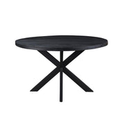 Eettafel Kala Mangohout Zwart 150 cm-Eettafels-Livingfurn