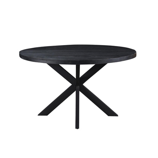Eettafel Kala Mangohout Zwart 150 cm-Eettafels-Livingfurn