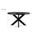 Eettafel Kala Mangohout Zwart 150 cm-Eettafels-Livingfurn