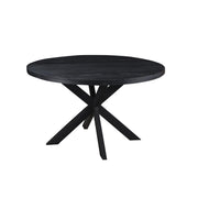 Eettafel Kala Mangohout Zwart 150 cm-Eettafels-Livingfurn
