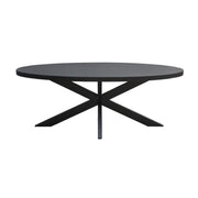 Eettafel Kala Mangohout Zwart 160x90 cm-Eettafels-Livingfurn