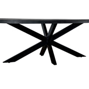 Eettafel Kala Mangohout Zwart 160x90 cm-Eettafels-Livingfurn