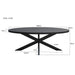 Eettafel Kala Mangohout Zwart 160x90 cm-Eettafels-Livingfurn