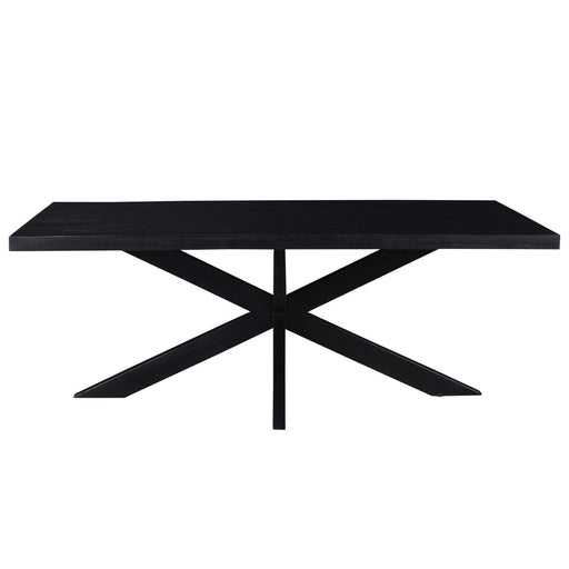 Eettafel Kala Mangohout Zwart 180x90 cm 12244-Eettafels-Livingfurn