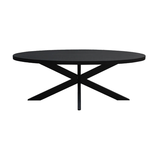Eettafel Kala Mangohout Zwart 180x90 cm 13692-Eettafels-Livingfurn