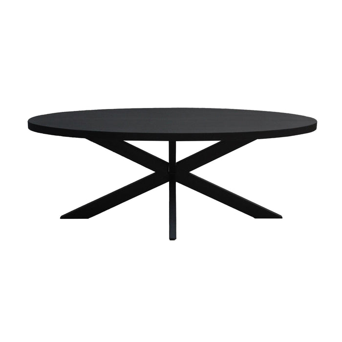 Eettafel Kala Mangohout Zwart 180x90 cm 13692-Eettafels-Livingfurn