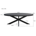 Eettafel Kala Mangohout Zwart 180x90 cm 13692-Eettafels-Livingfurn