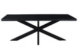 Eettafel Kala Mangohout Zwart 180x90 cm-Eettafels-Livingfurn