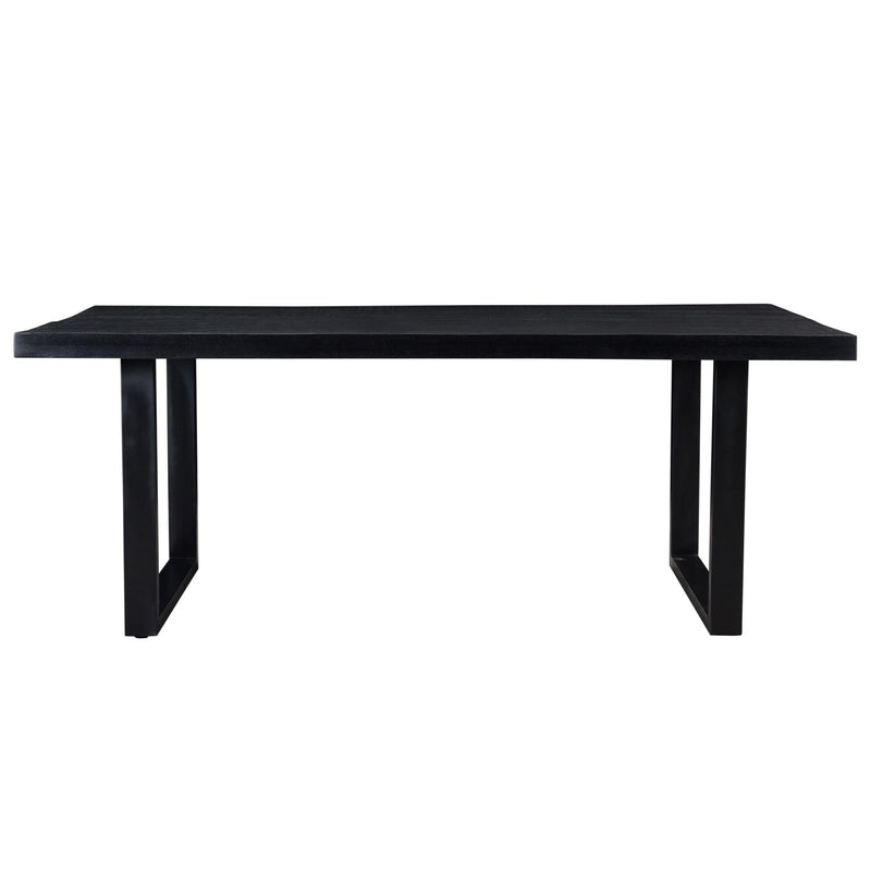 Eettafel Kala Mangohout Zwart 200x100 cm 12166-Eettafels-Livingfurn
