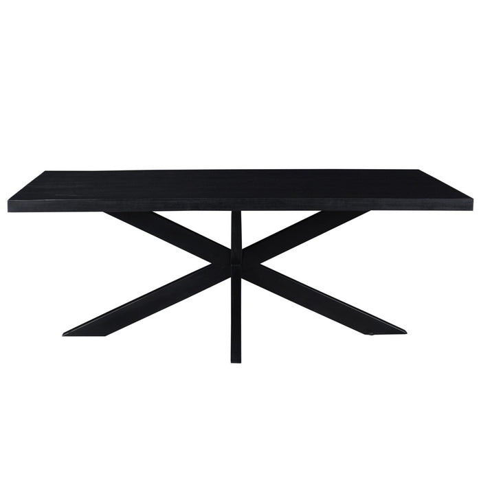 Eettafel Kala Mangohout Zwart 200x100 cm 12184-Eettafels-Livingfurn