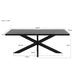 Eettafel Kala Mangohout Zwart 200x100 cm 12184-Eettafels-Livingfurn