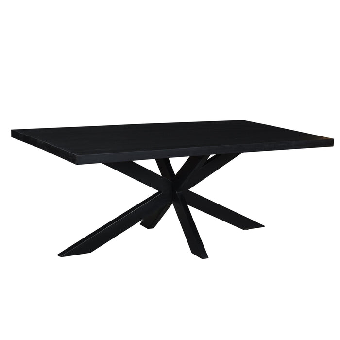 Eettafel Kala Mangohout Zwart 200x100 cm 12184-Eettafels-Livingfurn