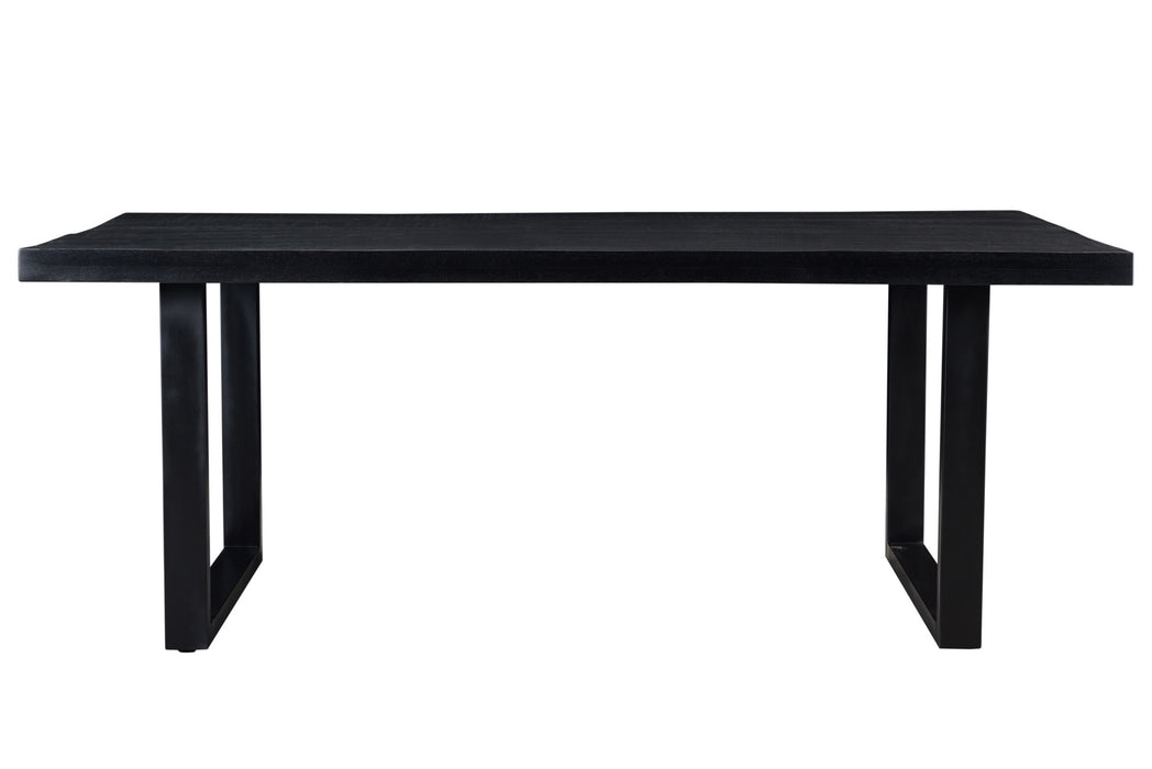 Eettafel Kala Mangohout Zwart 200x100 cm-Eettafels-Livingfurn
