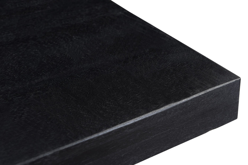 Eettafel Kala Mangohout Zwart 200x100 cm-Eettafels-Livingfurn