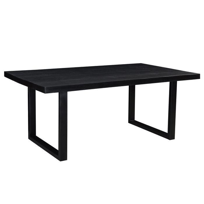 Eettafel Kala Mangohout Zwart 200x100 cm-Eettafels-Livingfurn