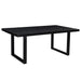 Eettafel Kala Mangohout Zwart 200x100 cm-Eettafels-Livingfurn