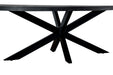 Eettafel Kala Mangohout Zwart 210x100 cm-Eettafels-Livingfurn