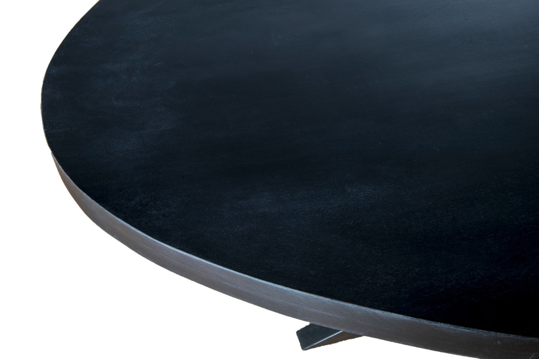 Eettafel Kala Mangohout Zwart 210x100 cm-Eettafels-Livingfurn