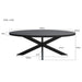 Eettafel Kala Mangohout Zwart 210x100 cm-Eettafels-Livingfurn