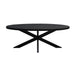 Eettafel Kala Mangohout Zwart 210x100 cm-Eettafels-Livingfurn