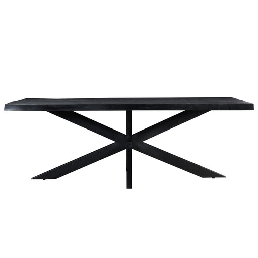 Eettafel Kala Mangohout Zwart 220x100 cm 12171-Eettafels-Livingfurn