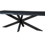 Eettafel Kala Mangohout Zwart 220x100 cm 12171-Eettafels-Livingfurn