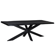 Eettafel Kala Mangohout Zwart 220x100 cm 12171-Eettafels-Livingfurn