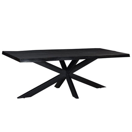 Eettafel Kala Mangohout Zwart 220x100 cm 12171-Eettafels-Livingfurn