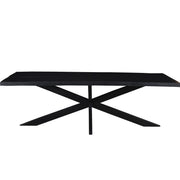 Eettafel Kala Mangohout Zwart 220x100 cm 12245-Eettafels-Livingfurn