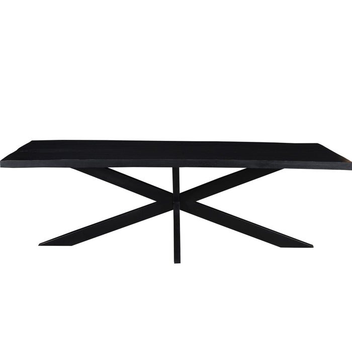 Eettafel Kala Mangohout Zwart 220x100 cm-Eettafels-Livingfurn