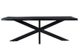 Eettafel Kala Mangohout Zwart 220x100 cm-Eettafels-Livingfurn