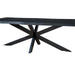Eettafel Kala Mangohout Zwart 220x100 cm-Eettafels-Livingfurn