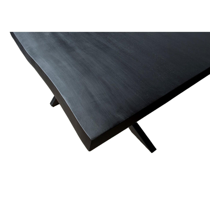 Eettafel Kala Mangohout Zwart 220x100 cm-Eettafels-Livingfurn