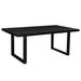 Eettafel Kala Mangohout Zwart 220x100 cm-Eettafels-Livingfurn
